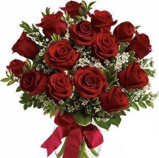 15 red roses with greenery | Flower Delivery Ufa